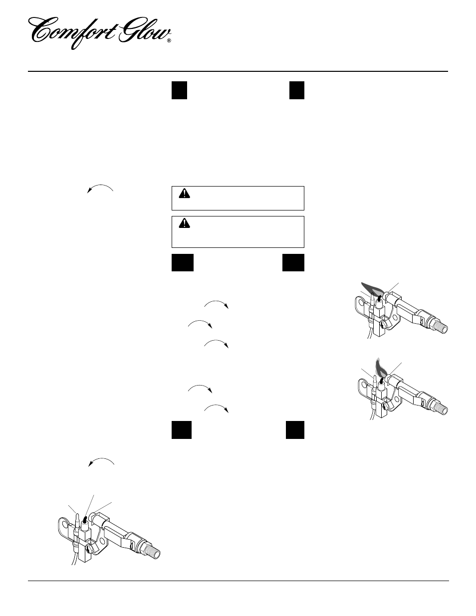 Unvented natural gas log heater, Inspecting burners, Operating heater | Continued | Desa CGG2618N User Manual | Page 16 / 28