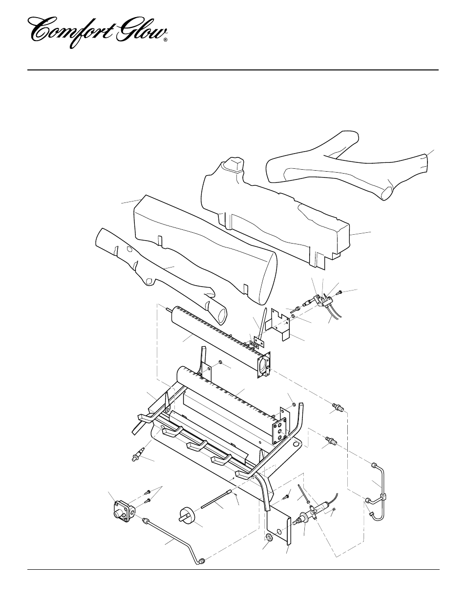 Unvented natural gas log heater, Illustrated parts breakdown, Variable manually-controlled models | Desa CGG2618N User Manual | Page 24 / 28