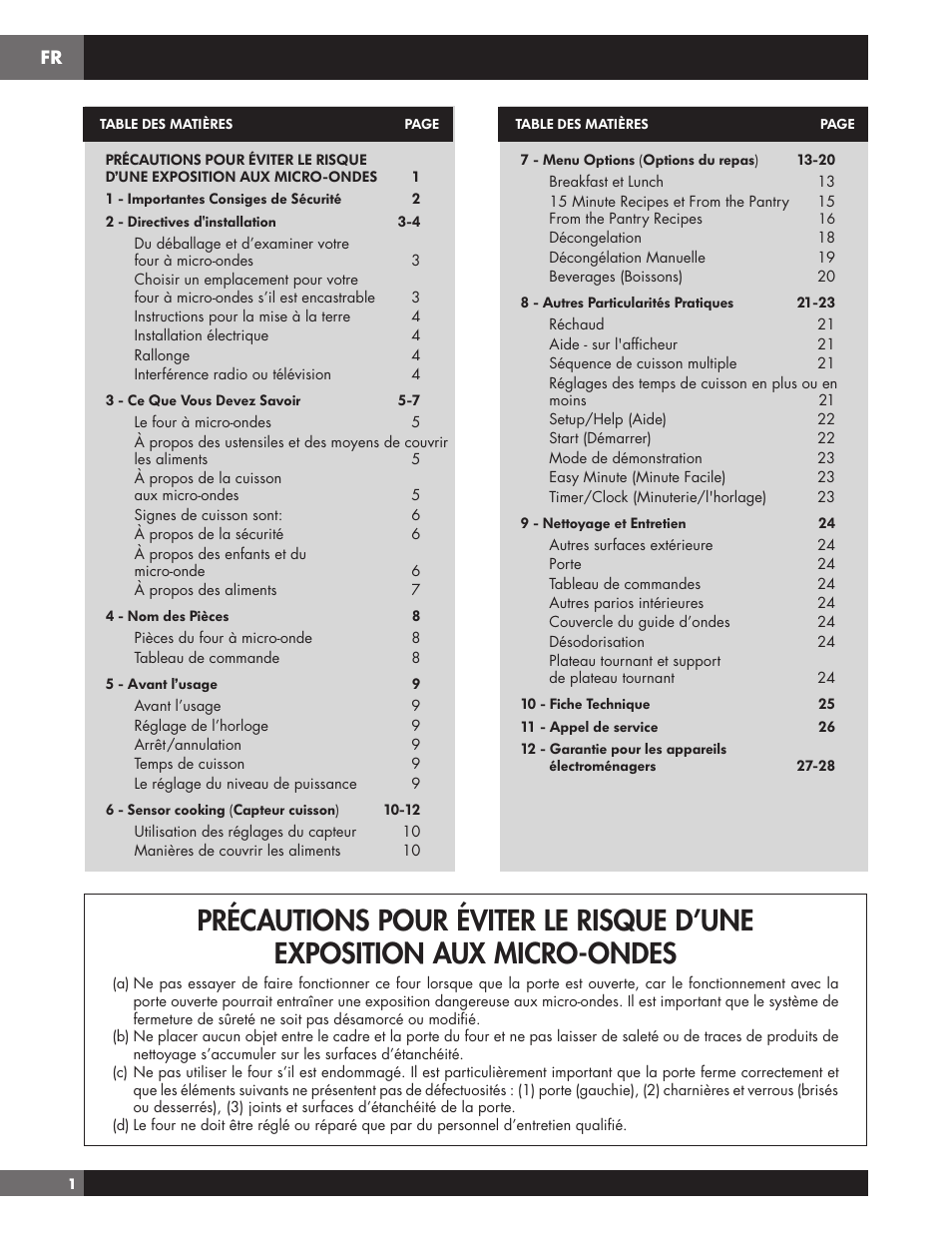 Fulgor Milano 24 Inch Countertop Microwave Oven Use and Care Manual User Manual | Page 28 / 56