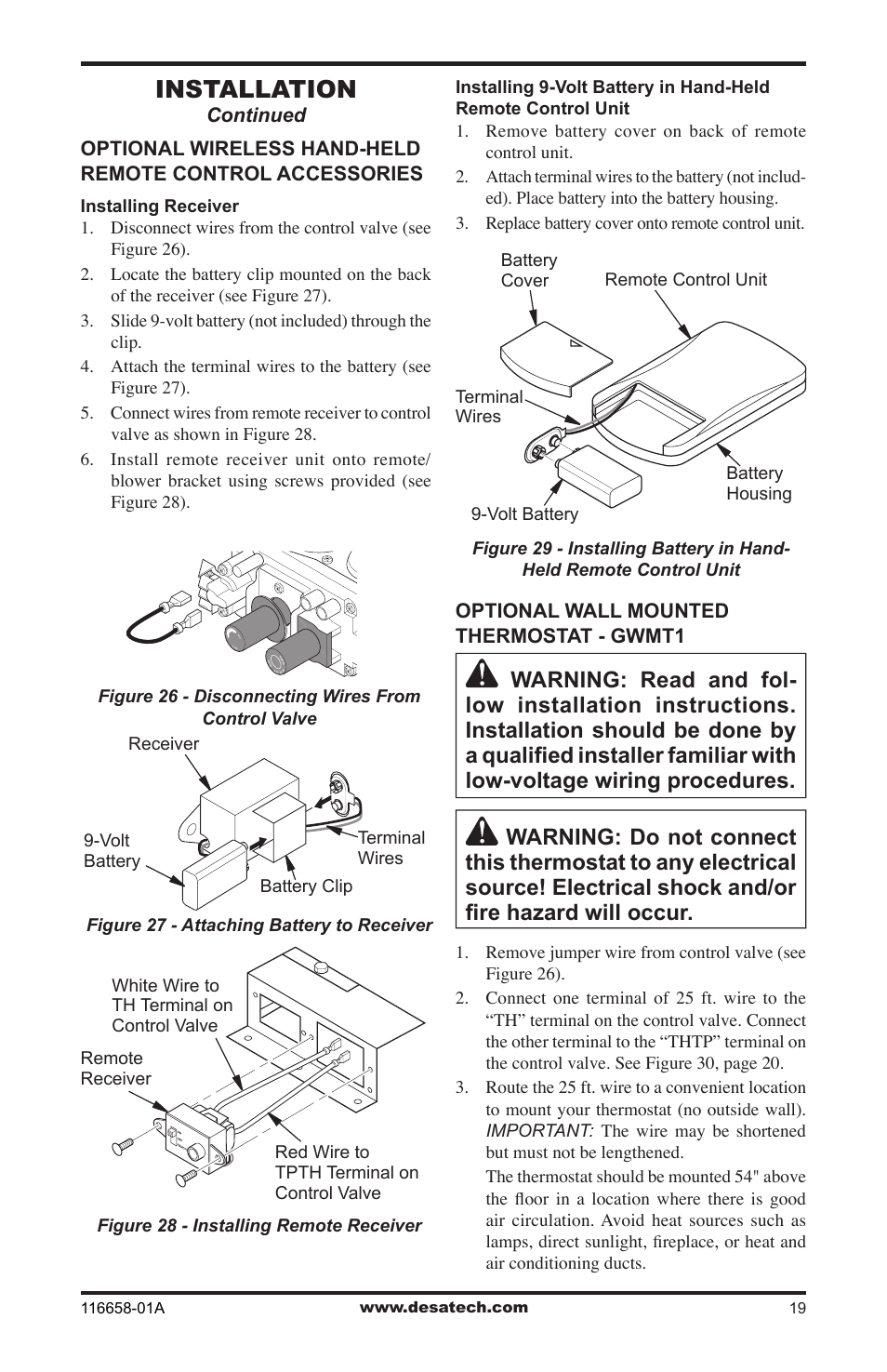Installation | Desa CDCFNRA User Manual | Page 19 / 40