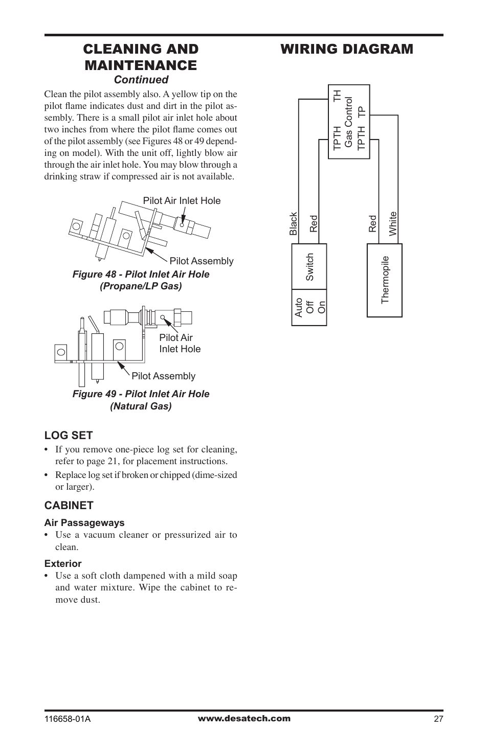 Wiring diagram, Cleaning and maintenance | Desa CDCFNRA User Manual | Page 27 / 40