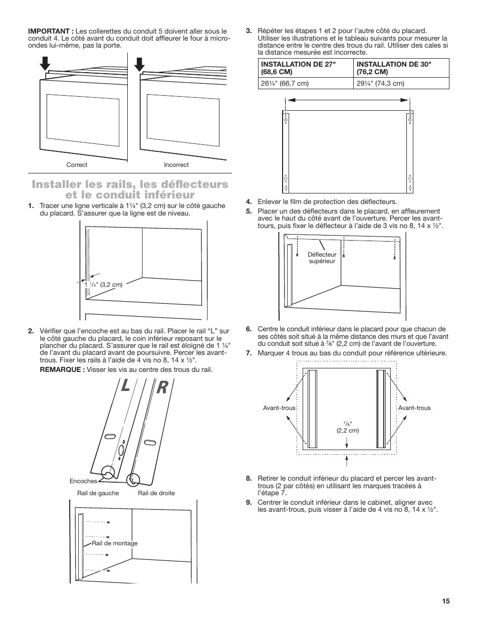 JennAir Stainless Steel Series 25 Inch Countertop Convection Microwave Oven Flush Installation Sheet User Manual | Page 15 / 20