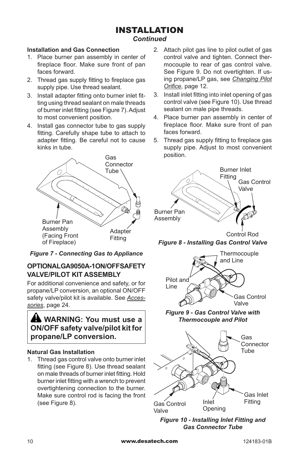 Installation | Desa VVDR24 User Manual | Page 10 / 28