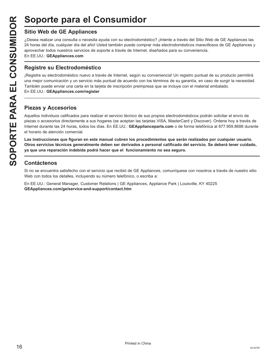 GE 1.6 cu. ft. Countertop Microwave Oven Use and Care Guide User Manual | Page 32 / 32