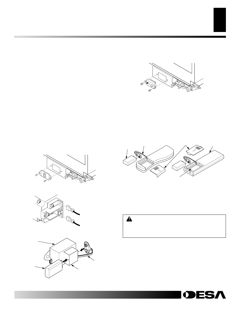 Stove and direct-vent burner system installation, Continued, Removing/replacing glass door | Installing remote receiver | Desa CDVBPC User Manual | Page 21 / 40