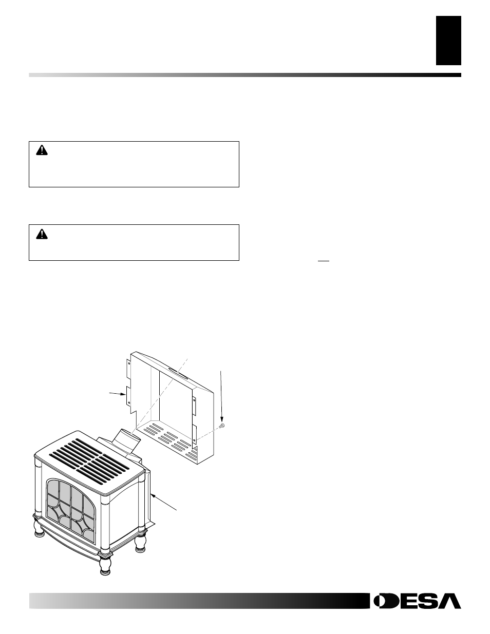 General venting, Continued | Desa CDVBPC User Manual | Page 9 / 40