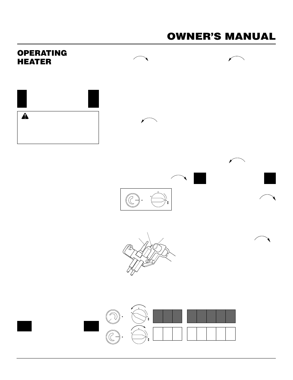 Owner’s manual, Operating heater, Continued | For your safety read before lighting, Lighting instructions, Thermostat models fas-3c and fas-5c, Shutting off heater, Shutting off burner only (pilot stays lit) | Desa FAS-3C User Manual | Page 13 / 28