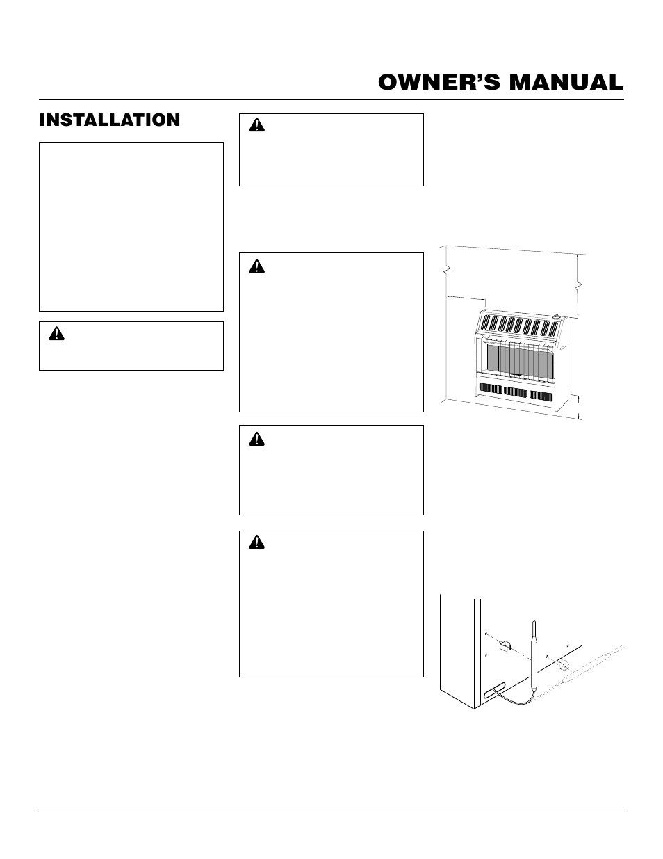 Owner’s manual, Installation | Desa FAS-3C User Manual | Page 7 / 28