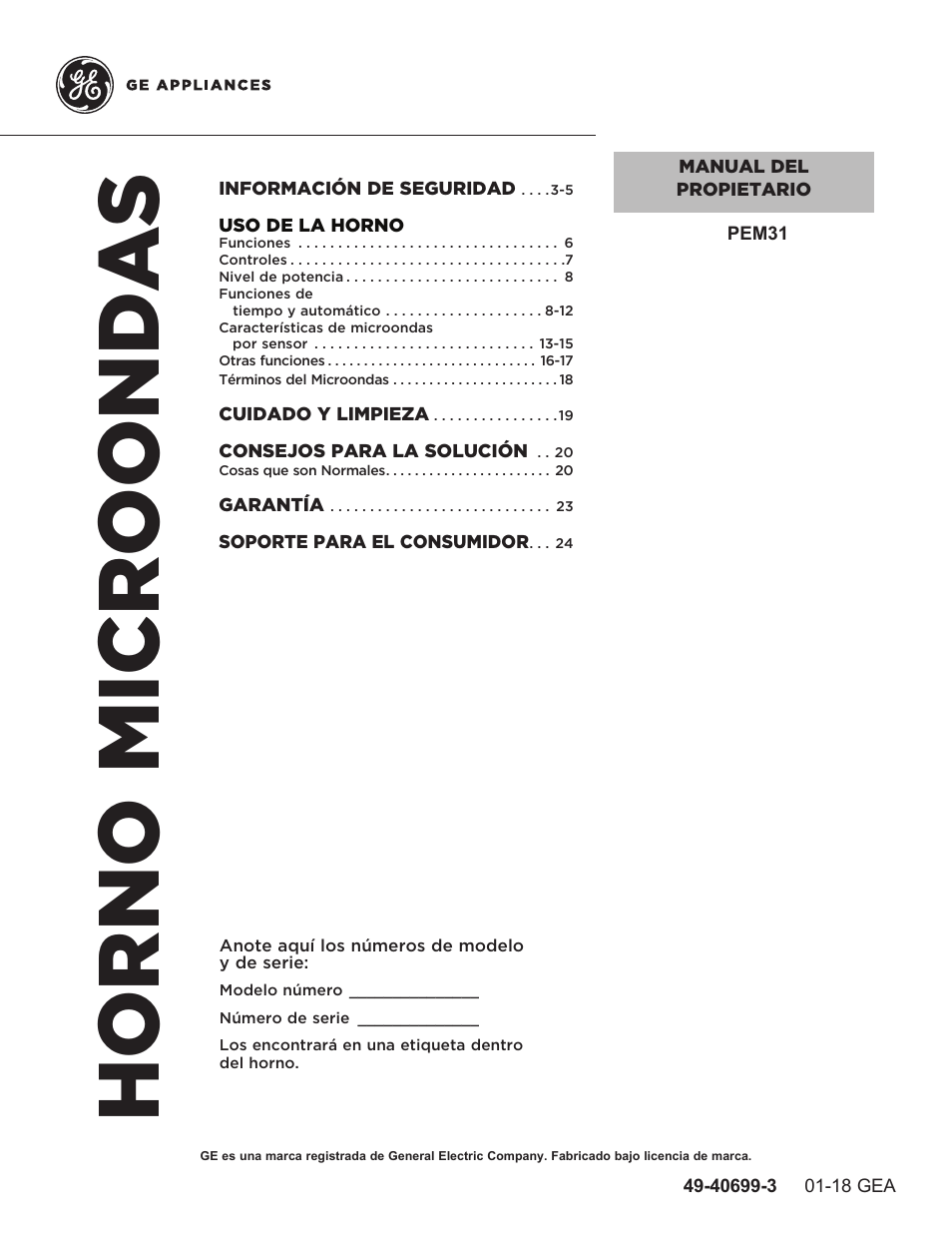 Horno microondas | GE Profile 1.1 cu. ft. Countertop Microwave Oven Use and Care Guide User Manual | Page 25 / 48