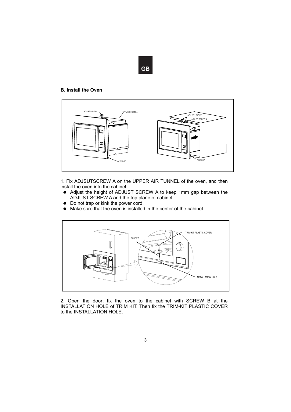 Smeg 24 Inch Built-In Microwave Oven Installation Manual User Manual | Page 3 / 12