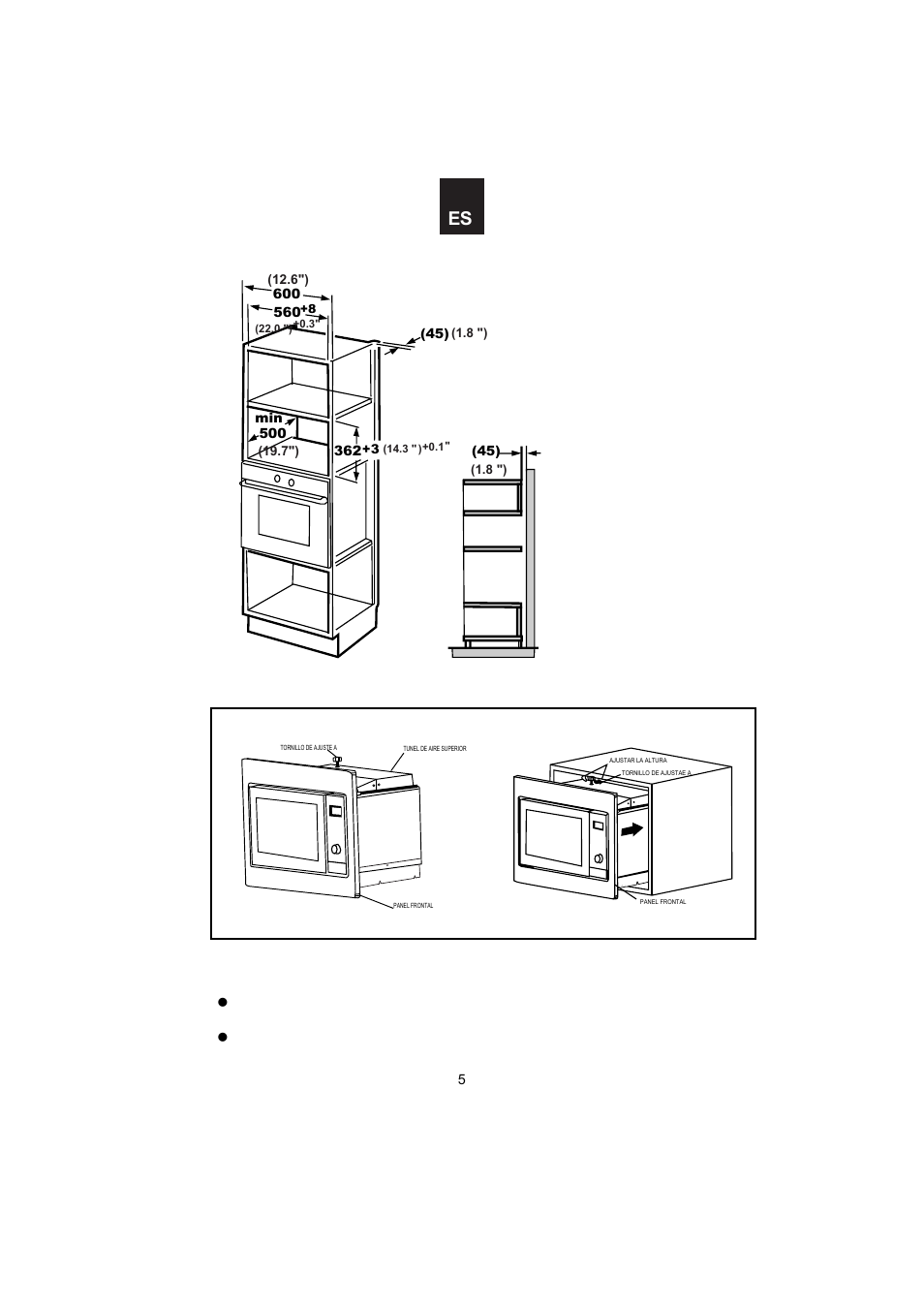 Smeg 24 Inch Built-In Microwave Oven Installation Manual User Manual | Page 5 / 12