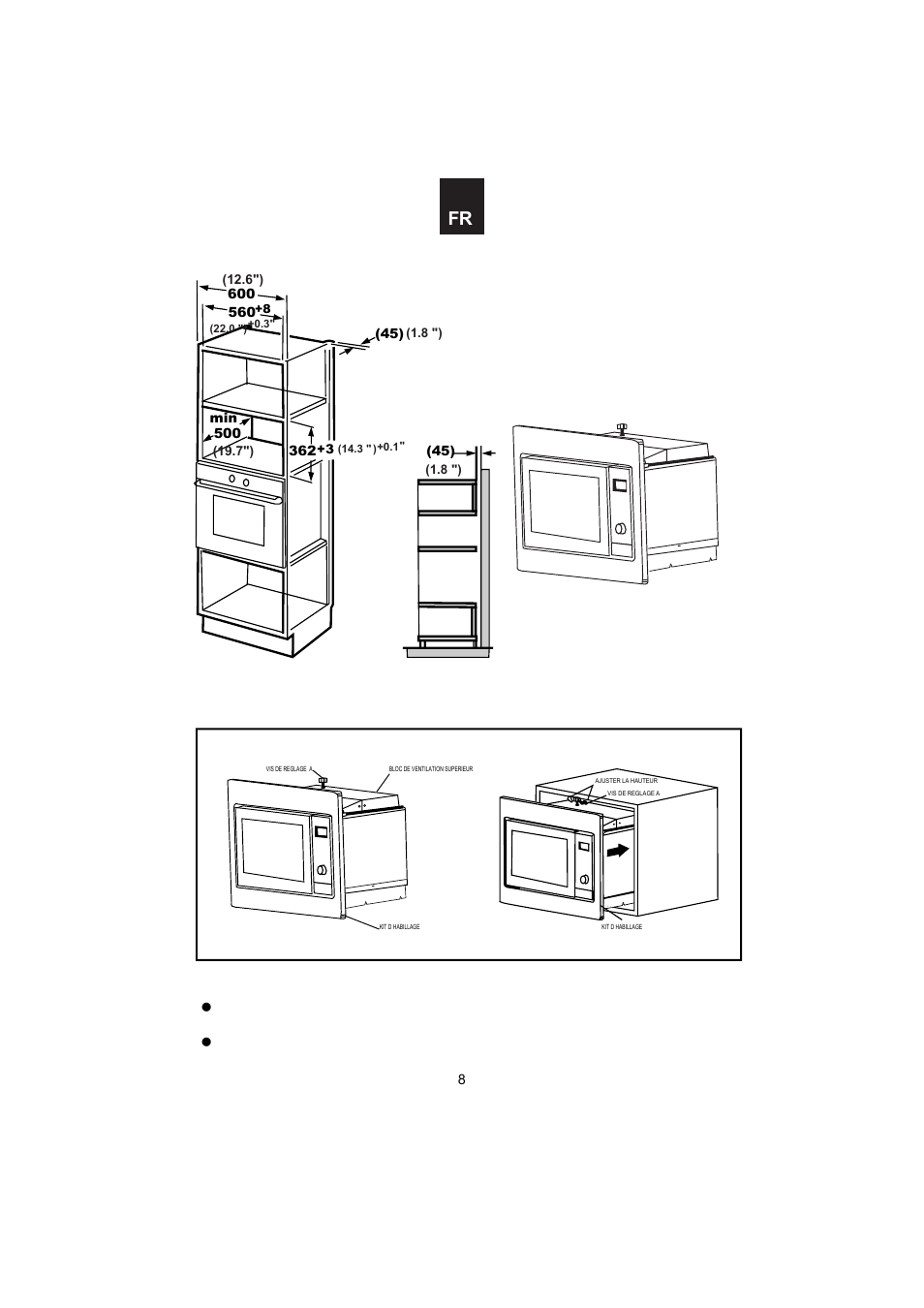 Smeg 24 Inch Built-In Microwave Oven Installation Manual User Manual | Page 8 / 12