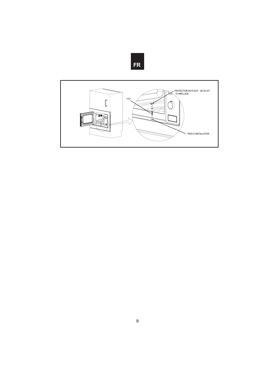 Ouvrez la porte ; fixez le four au | Smeg 24 Inch Built-In Microwave Oven Installation Manual User Manual | Page 9 / 12