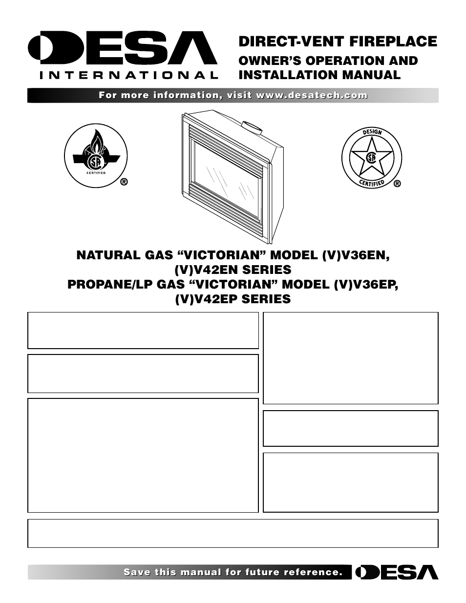 Desa V)V36EN User Manual | 40 pages