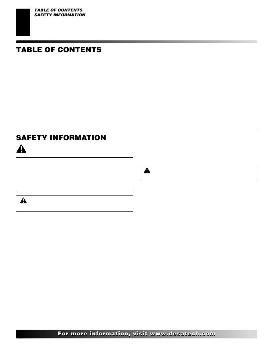 Desa V)V36EN User Manual | Page 2 / 40