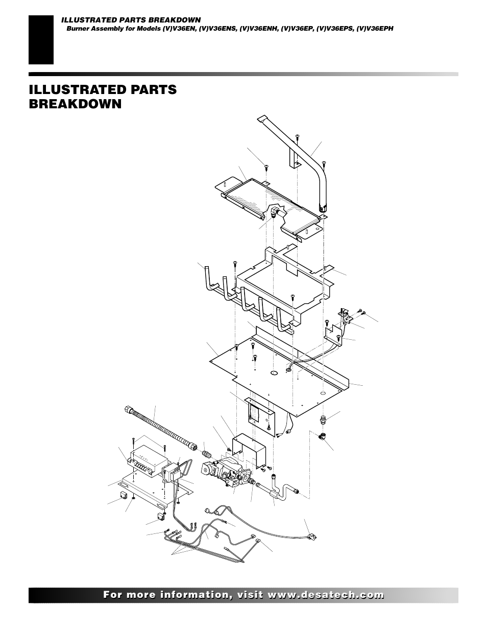Illustrated parts breakdown | Desa V)V36EN User Manual | Page 34 / 40