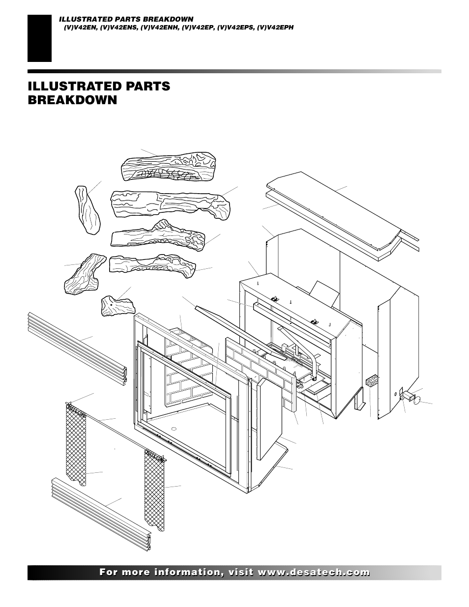 Illustrated parts breakdown | Desa V)V36EN User Manual | Page 36 / 40