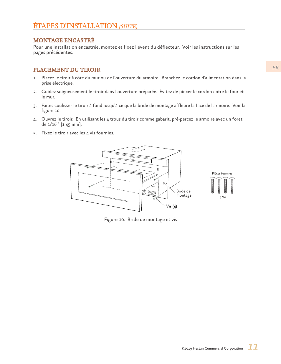 Étapes d'installation | Hestan 30 Inch Drawer Microwave Installation Manual User Manual | Page 25 / 28