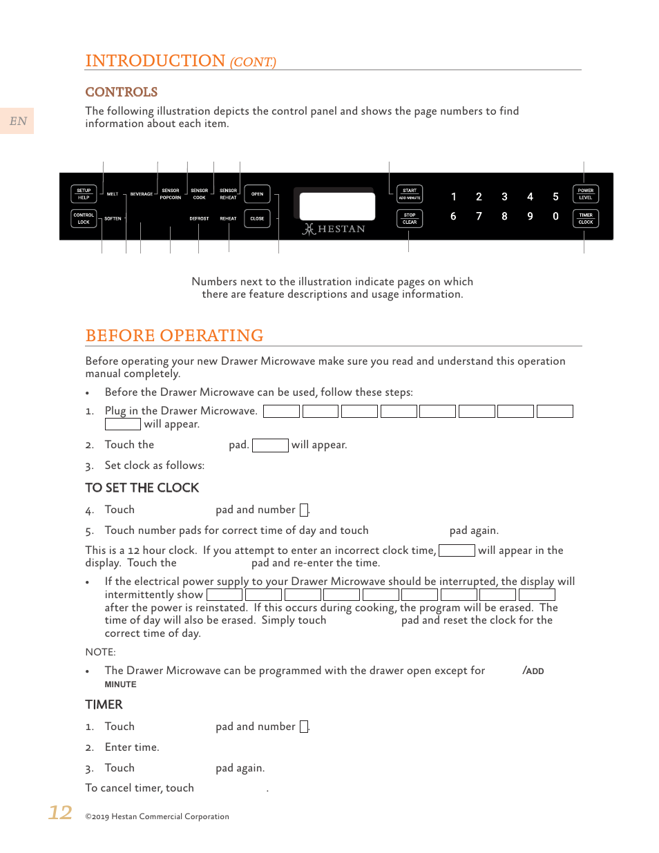 Before operating, Before operating introduction | Hestan 30 Inch Drawer Microwave Use and Care Manual User Manual | Page 14 / 64