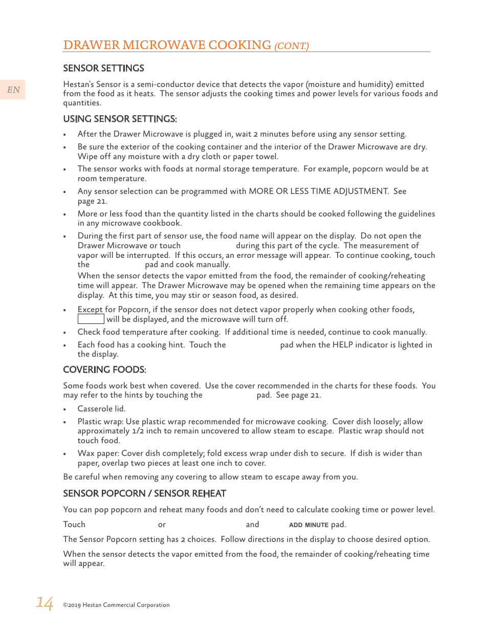 Drawer microwave cooking | Hestan 30 Inch Drawer Microwave Use and Care Manual User Manual | Page 16 / 64