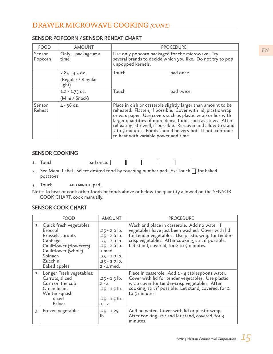 Drawer microwave cooking | Hestan 30 Inch Drawer Microwave Use and Care Manual User Manual | Page 17 / 64