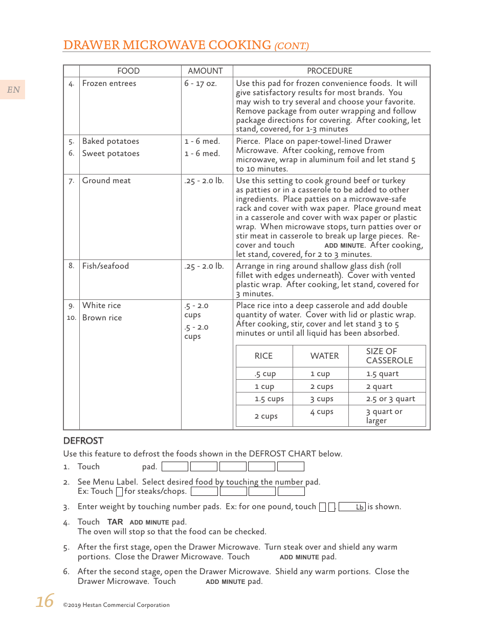 Drawer microwave cooking | Hestan 30 Inch Drawer Microwave Use and Care Manual User Manual | Page 18 / 64