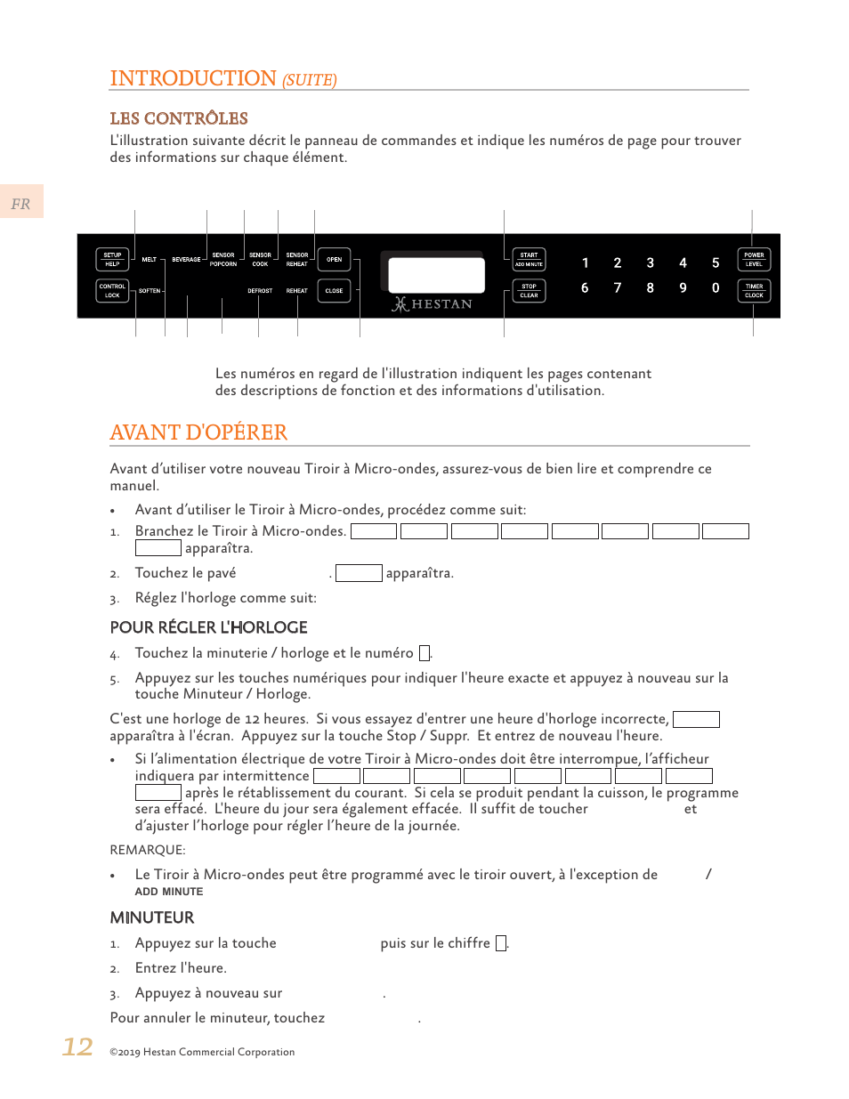 Avant d'opérer, Avant d'opérer introduction | Hestan 30 Inch Drawer Microwave Use and Care Manual User Manual | Page 46 / 64