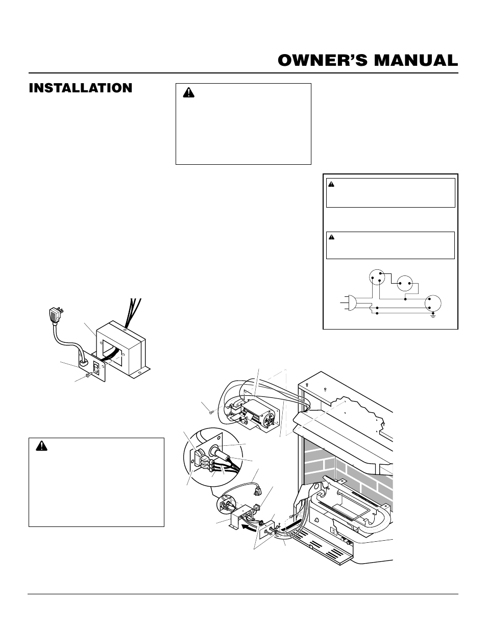 Owner’s manual, Installation, Continued | For built-in installation | Desa CF26PR User Manual | Page 11 / 30