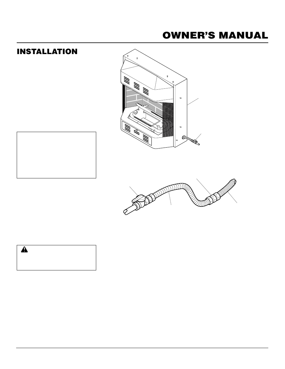 Owner’s manual, Installation | Desa CF26PR User Manual | Page 13 / 30