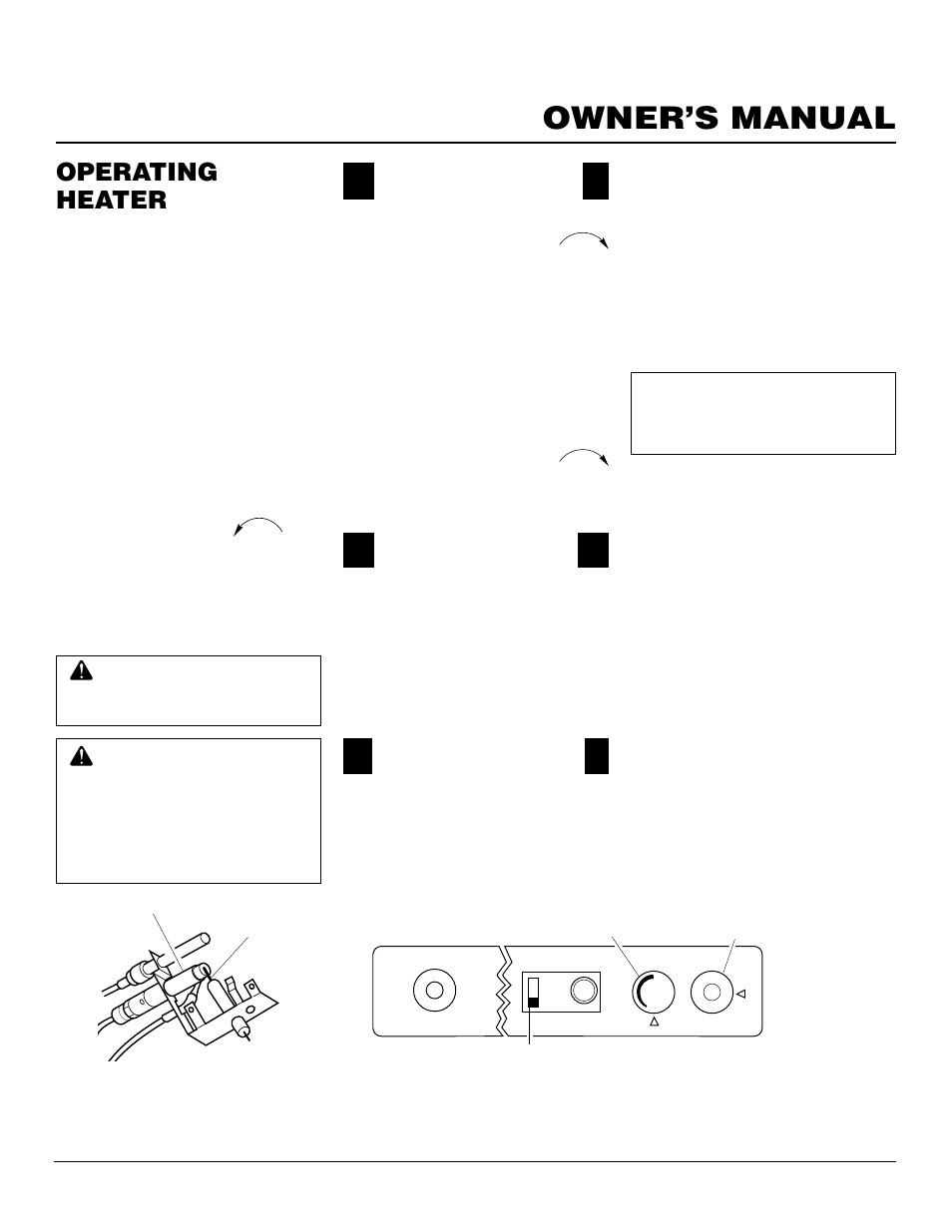 Owner’s manual, Operating heater, Continued | Manual lighting procedure, Optional remote operation | Desa CF26PR User Manual | Page 17 / 30