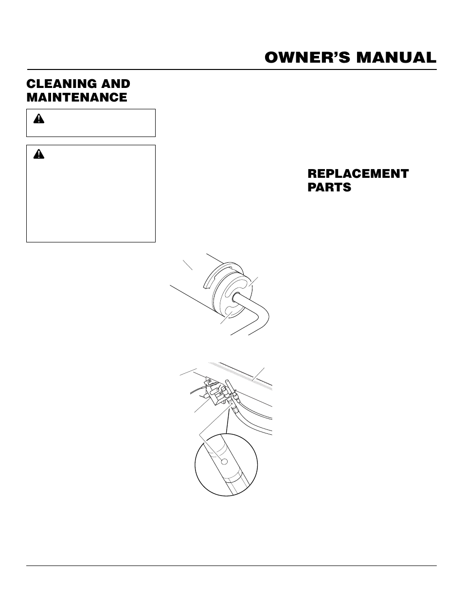 Owner’s manual, Cleaning and maintenance, Replacement parts | Desa CF26PR User Manual | Page 19 / 30