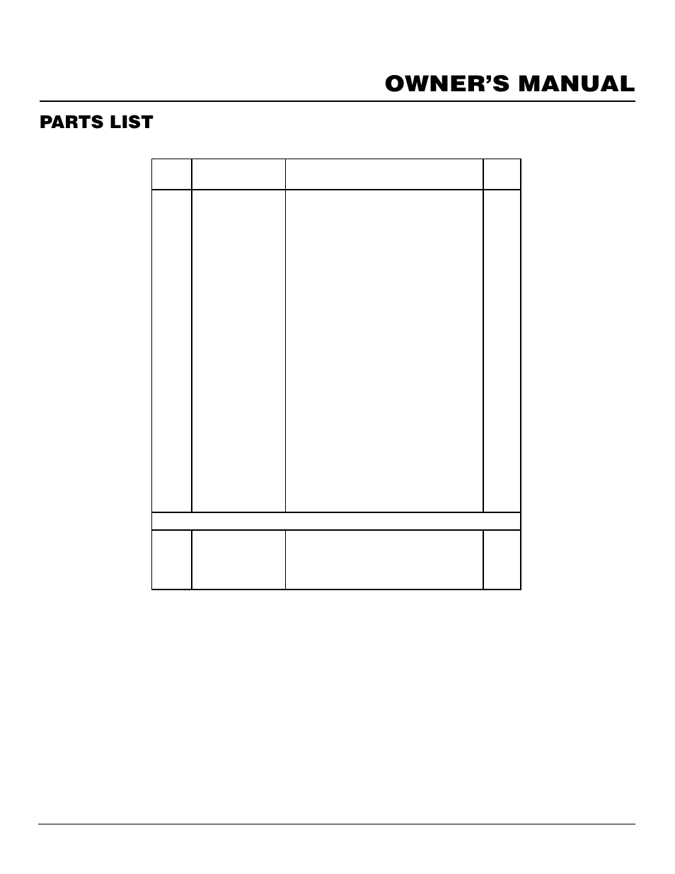 Owner’s manual, Parts list, Cf26pr | Desa CF26PR User Manual | Page 27 / 30
