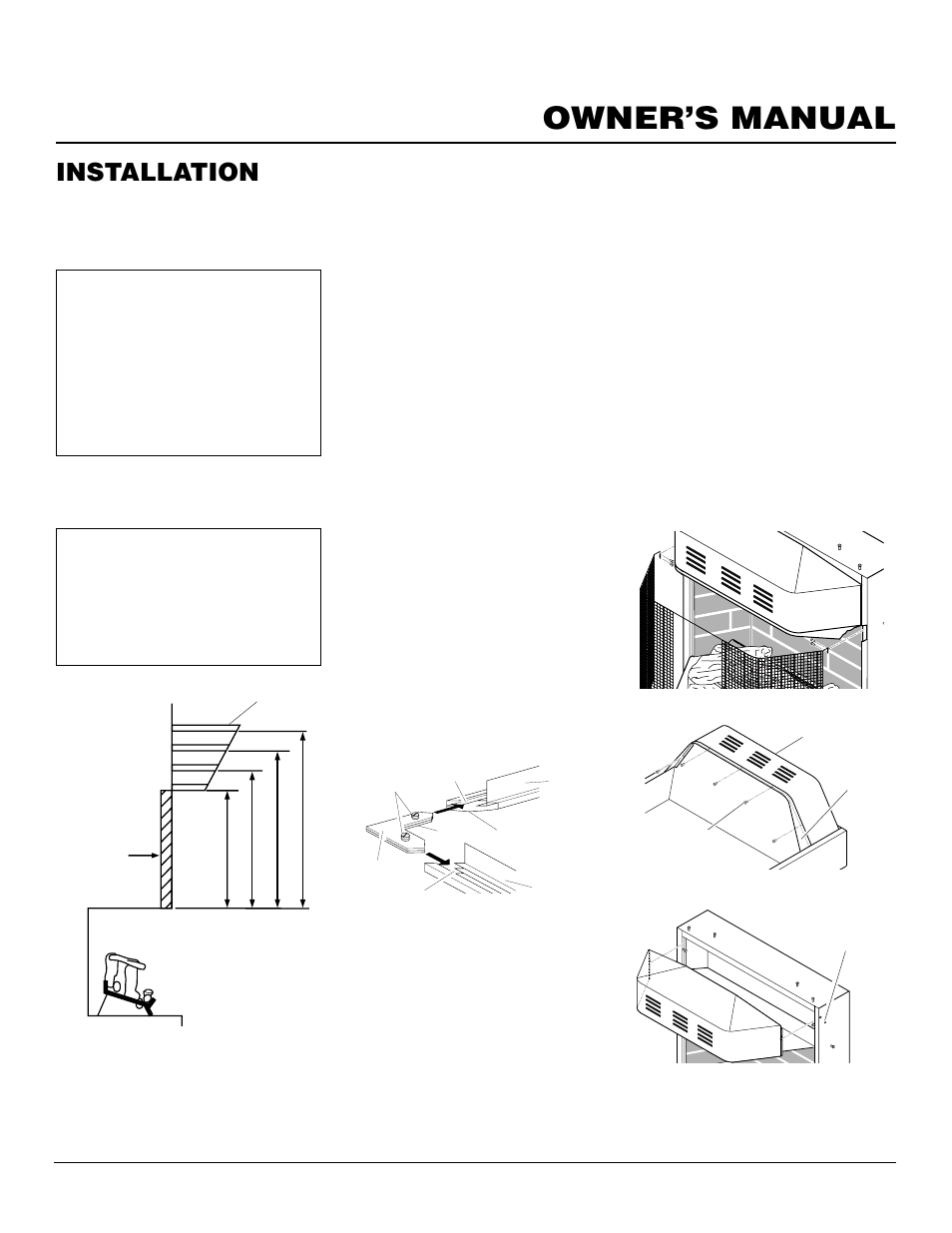 Owner’s manual, Installation, Continued | Desa CF26PR User Manual | Page 9 / 30