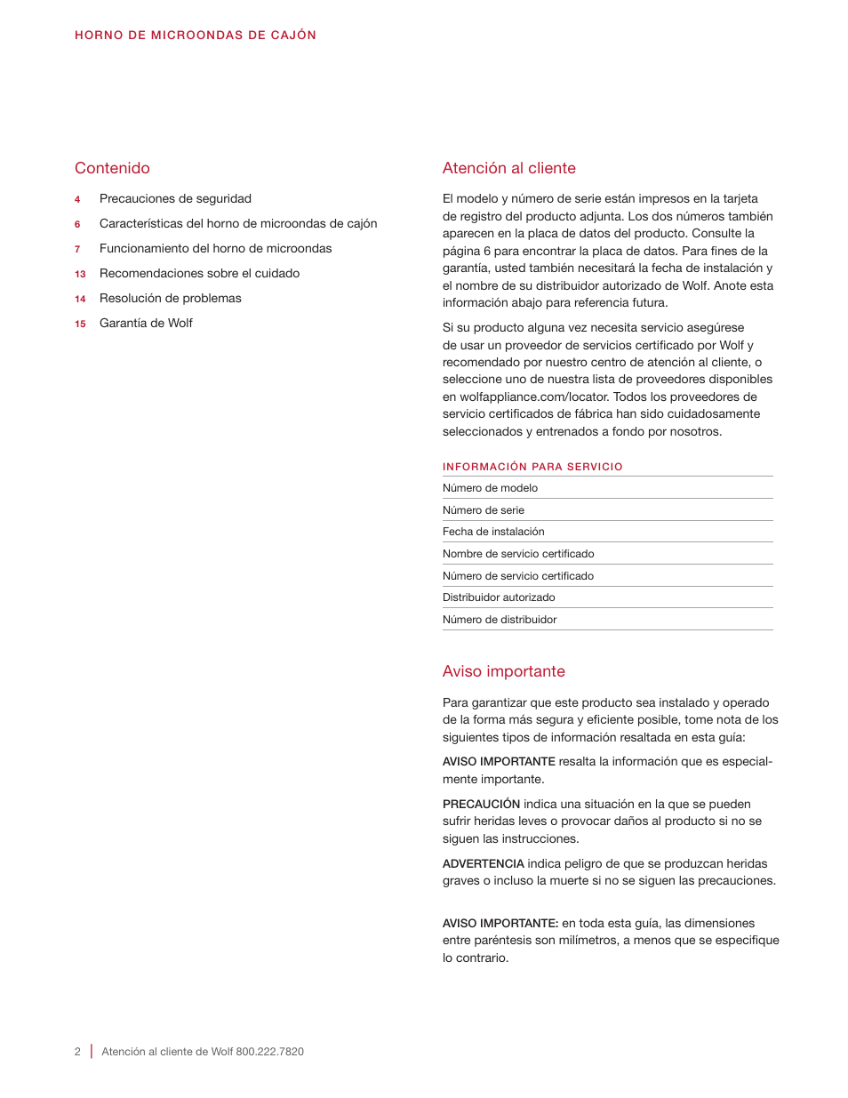 Wolf 24 Inch Microwave Drawer Owners Manual User Manual | Page 16 / 44