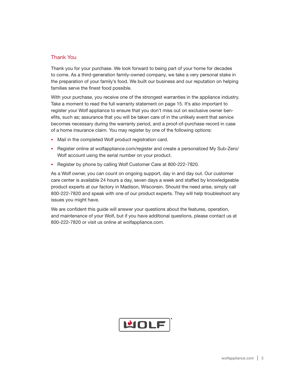 Wolf 24 Inch Microwave Drawer Owners Manual User Manual | Page 3 / 44