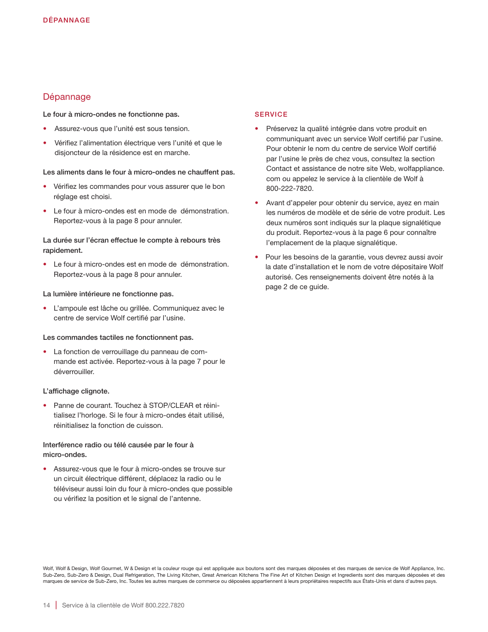 Wolf 24 Inch Microwave Drawer Owners Manual User Manual | Page 42 / 44