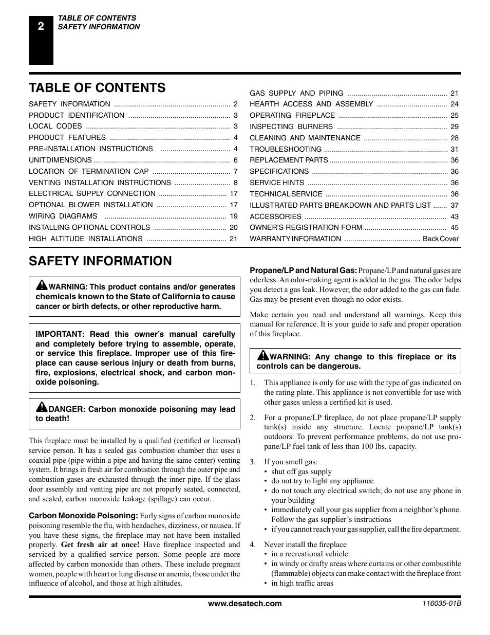 Desa (V) CD36R(N User Manual | Page 2 / 48