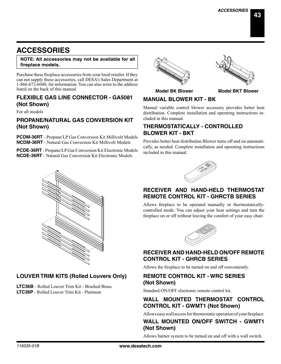Accessories | Desa (V) CD36R(N User Manual | Page 43 / 48