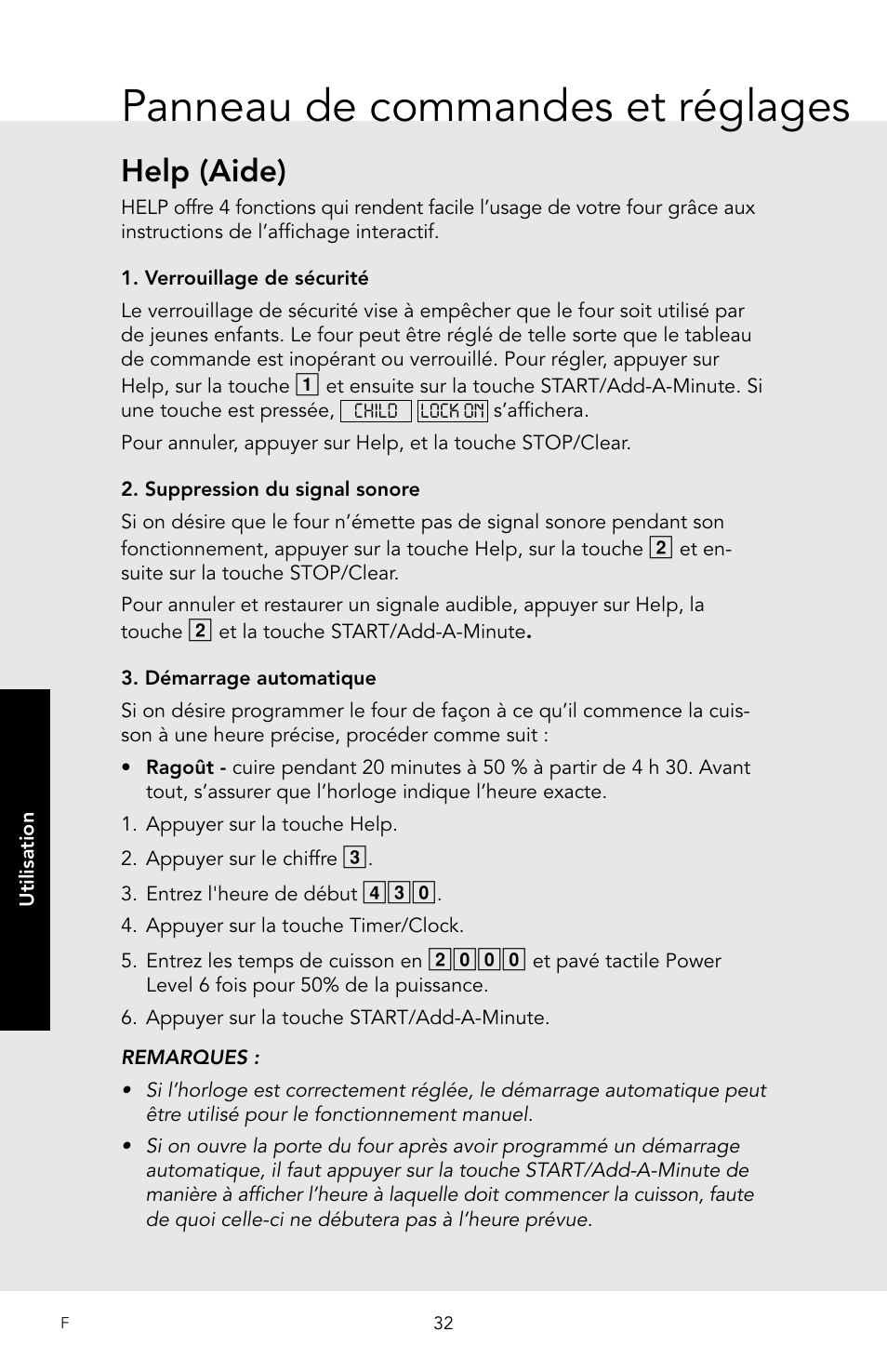 Panneau de commandes et réglages, Help (aide) | Viking 30 Inch Over-the-Range Microwave Oven Owners Manual User Manual | Page 118 / 132