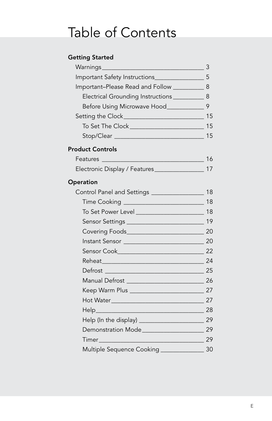 Viking 30 Inch Over-the-Range Microwave Oven Owners Manual User Manual | Page 3 / 132