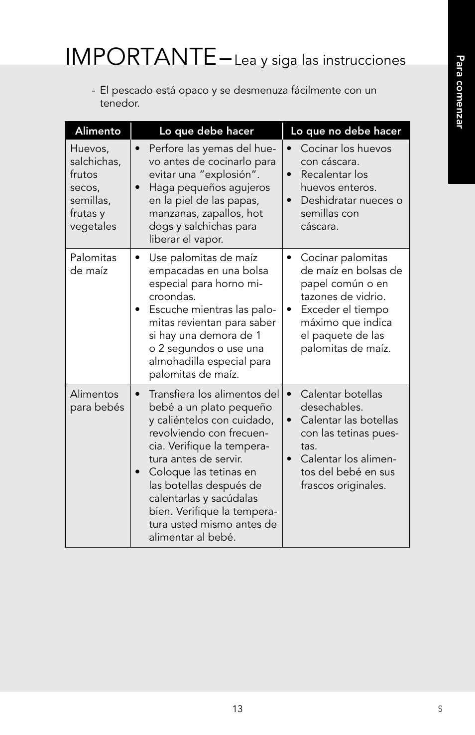 Importante, Lea y siga las instrucciones | Viking 30 Inch Over-the-Range Microwave Oven Owners Manual User Manual | Page 55 / 132