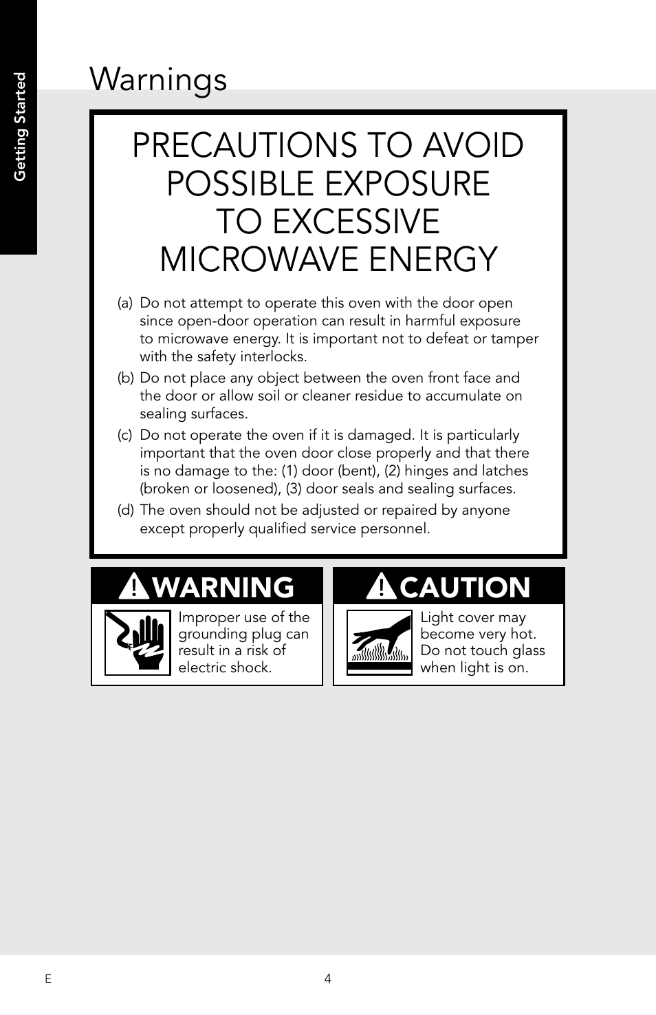 Warnings, Warning, Caution | Viking 30 Inch Over-the-Range Microwave Oven Owners Manual User Manual | Page 6 / 132