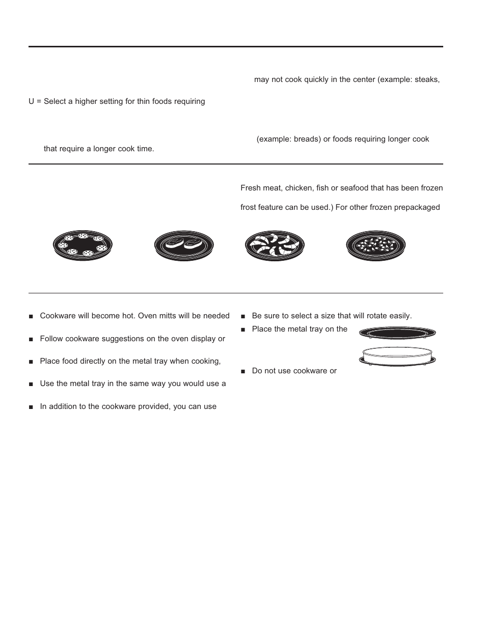 Speedcooking speedcooking, Cooking tips, Speedcook cookware | Speedcook power level (cont) | GE Profile Advantium Series 30 Inch Over-the-Range Microwave Oven Owner Manual User Manual | Page 13 / 72