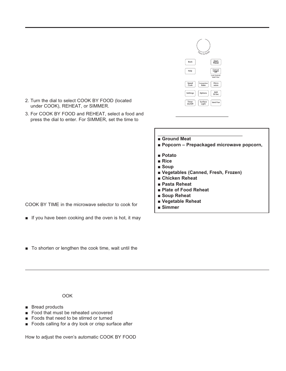 Microwaving microwaving, Sensor cooking | GE Profile Advantium Series 30 Inch Over-the-Range Microwave Oven Owner Manual User Manual | Page 24 / 72