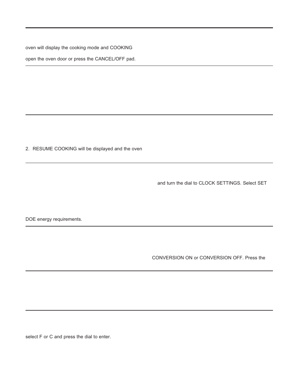 Other features other features, Cooking complete, Repeat last | Resume feature, Clock, Auto conversion, Beeper volume, Temperature units | GE Profile Advantium Series 30 Inch Over-the-Range Microwave Oven Owner Manual User Manual | Page 26 / 72