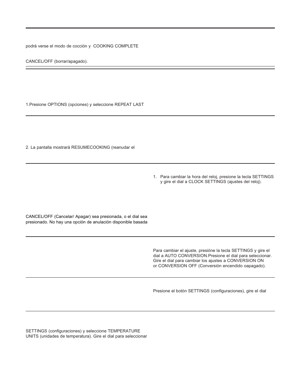 Otras funciones otras funciones | GE Profile Advantium Series 30 Inch Over-the-Range Microwave Oven Owner Manual User Manual | Page 62 / 72