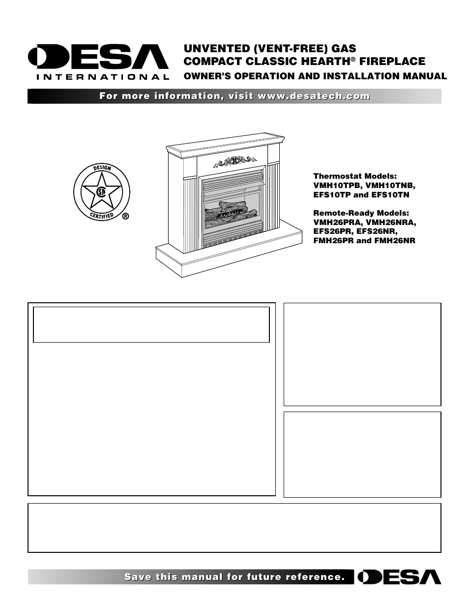 Desa EFS10TN User Manual | 44 pages