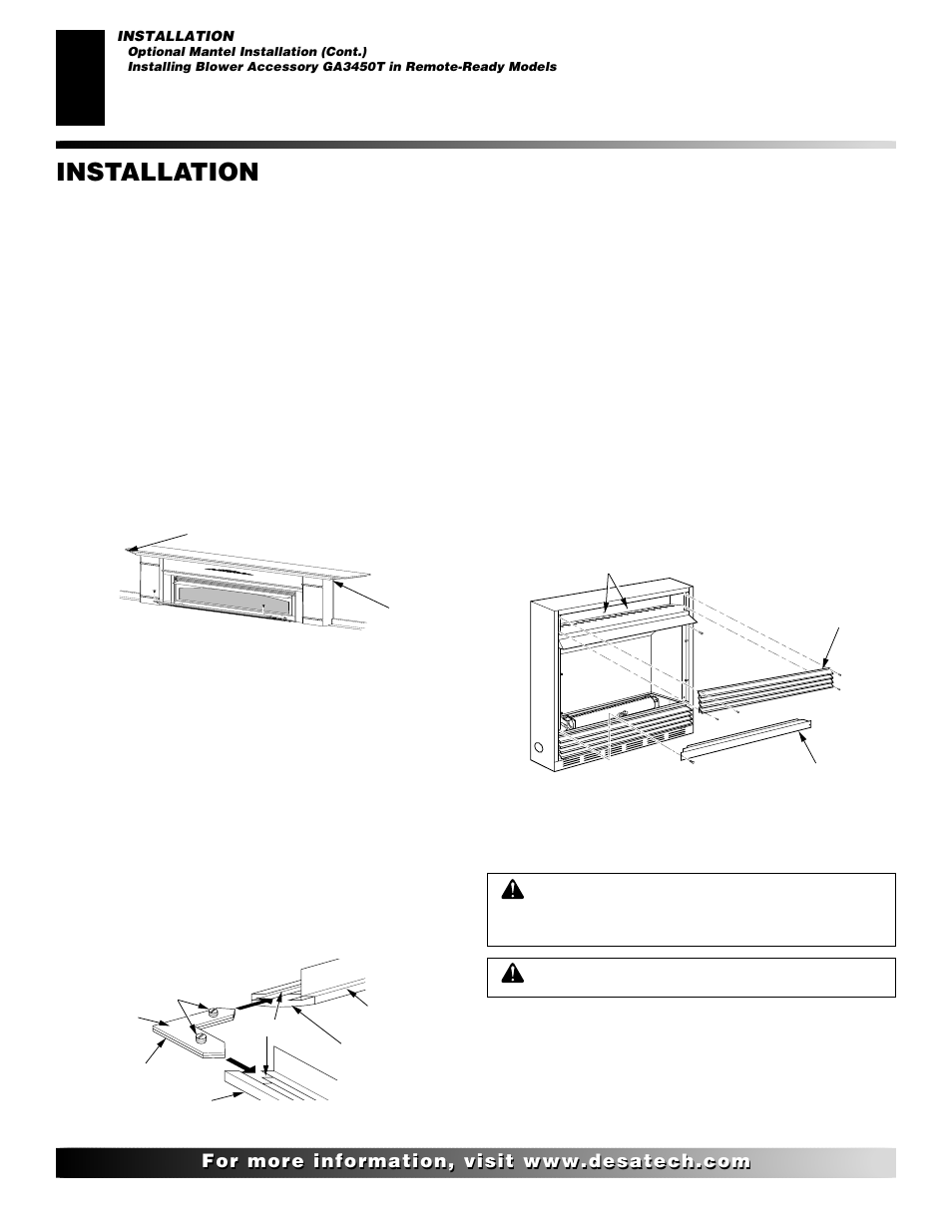 Installation, Continued | Desa EFS10TN User Manual | Page 12 / 44