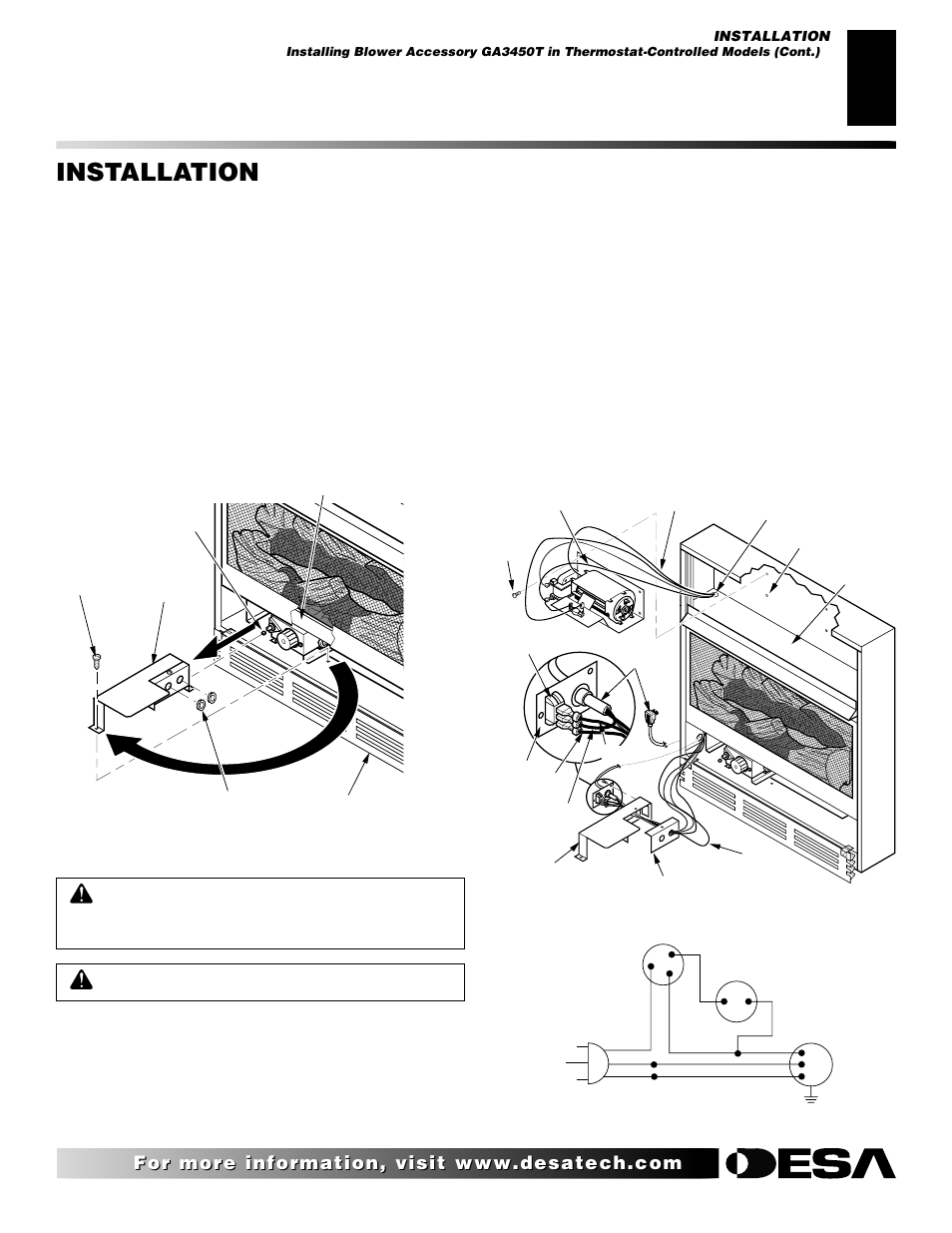 Installation, Continued | Desa EFS10TN User Manual | Page 15 / 44