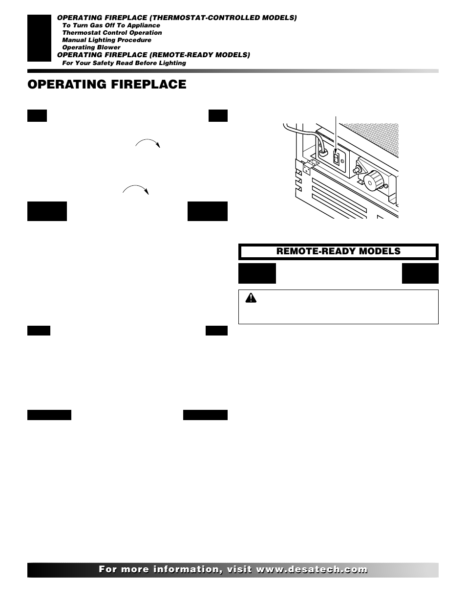 Operating fireplace, Continued | Desa EFS10TN User Manual | Page 24 / 44